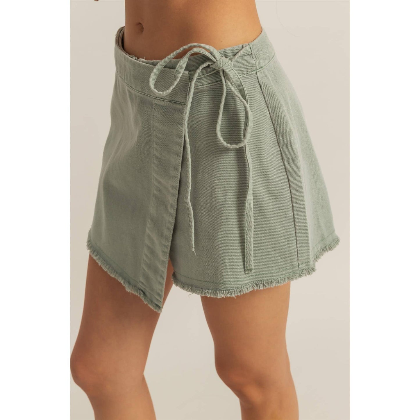 Self-Tie Waist Trendy Skort