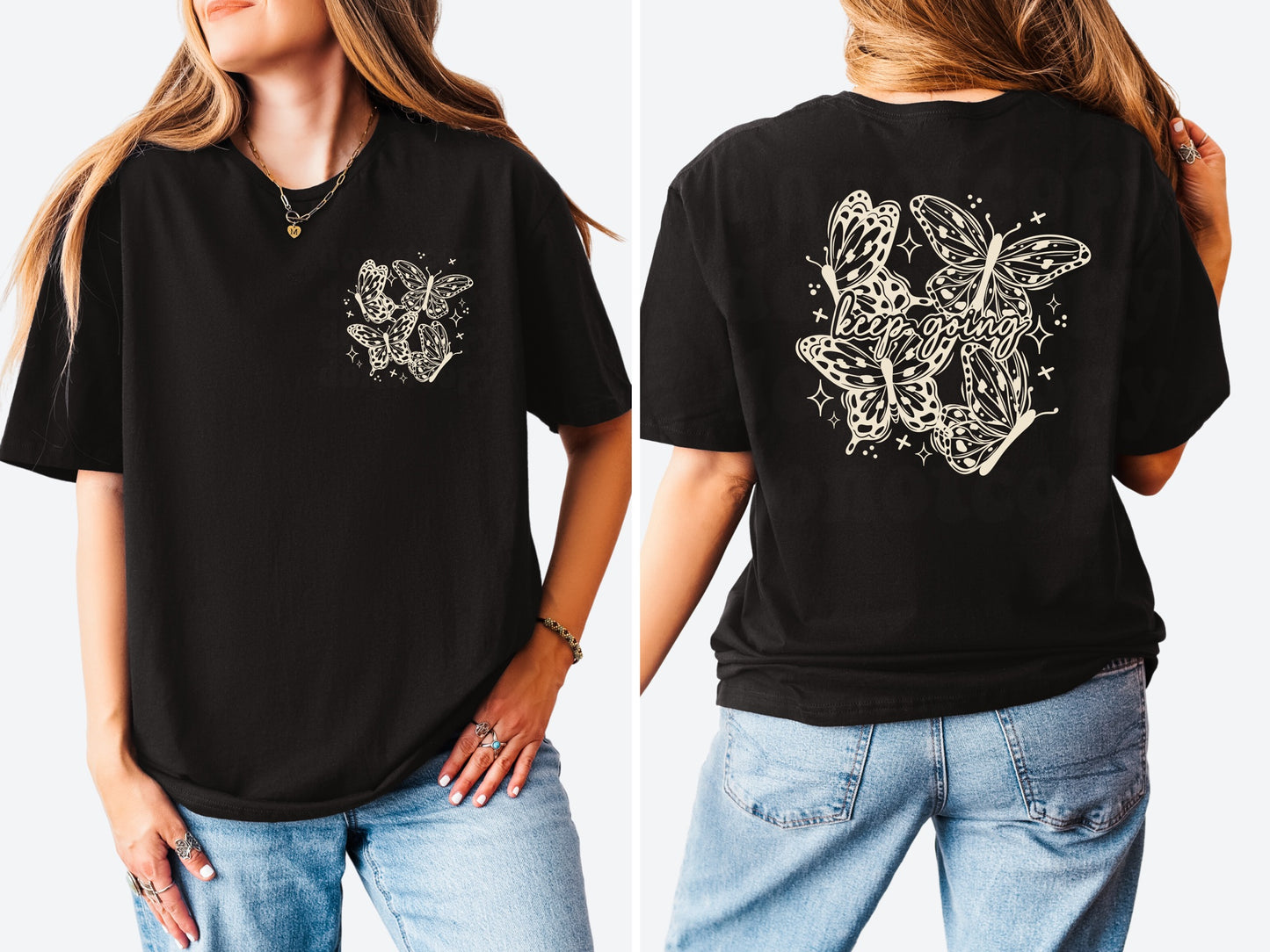 BUTTERFLY KEEP GOING GRAPHIC TEE