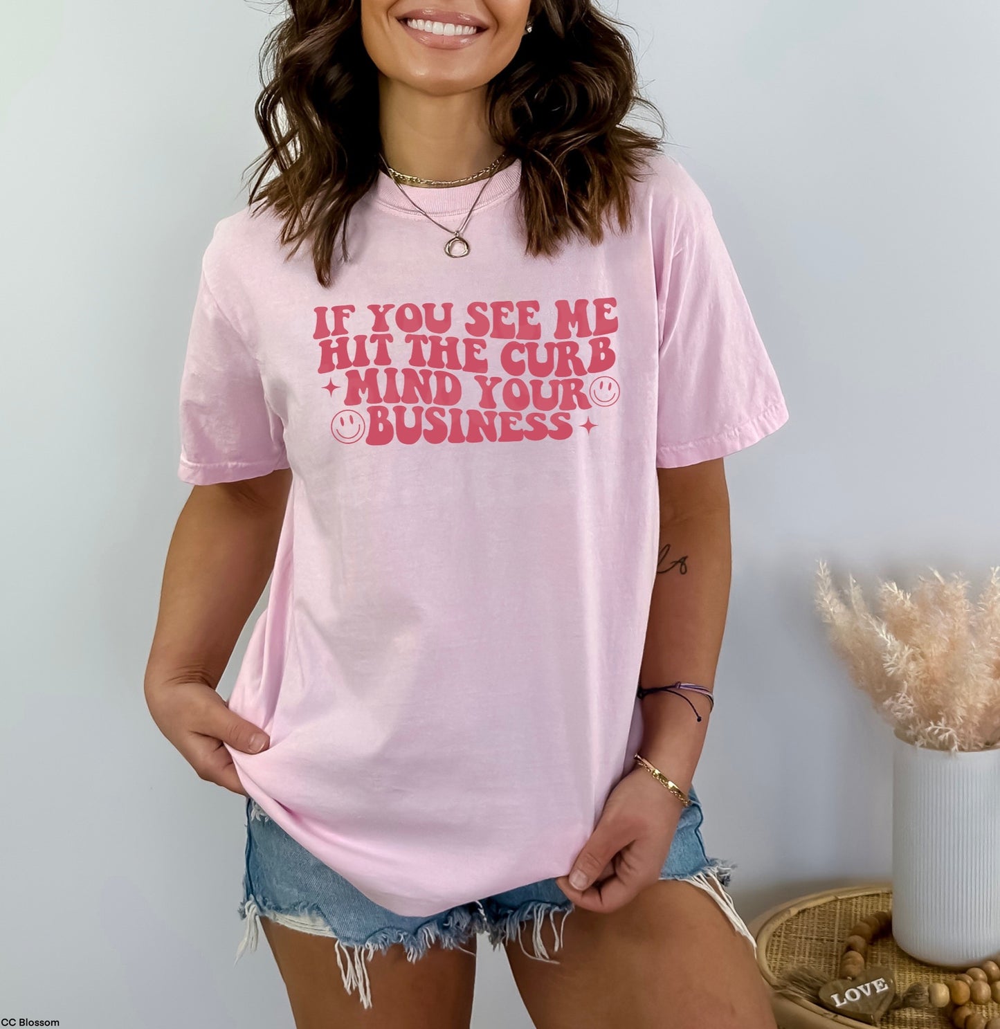 If you see me hit the curb graphic tee