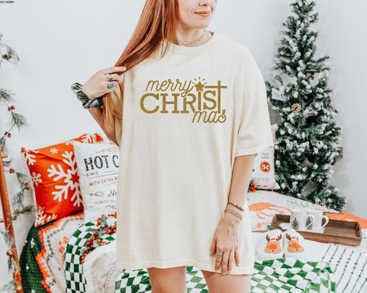 MERRY CHRIST MAS GRAPHIC TEE