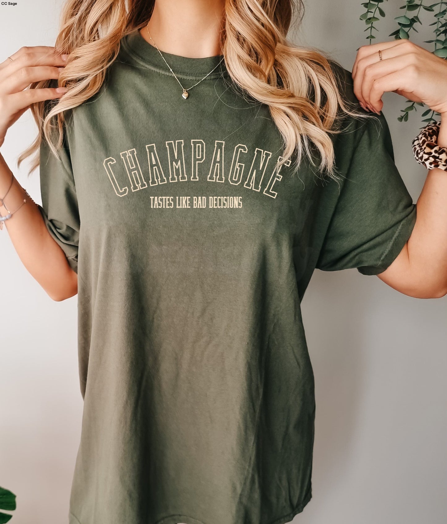 Champagne taste like bad decisions graphic tee