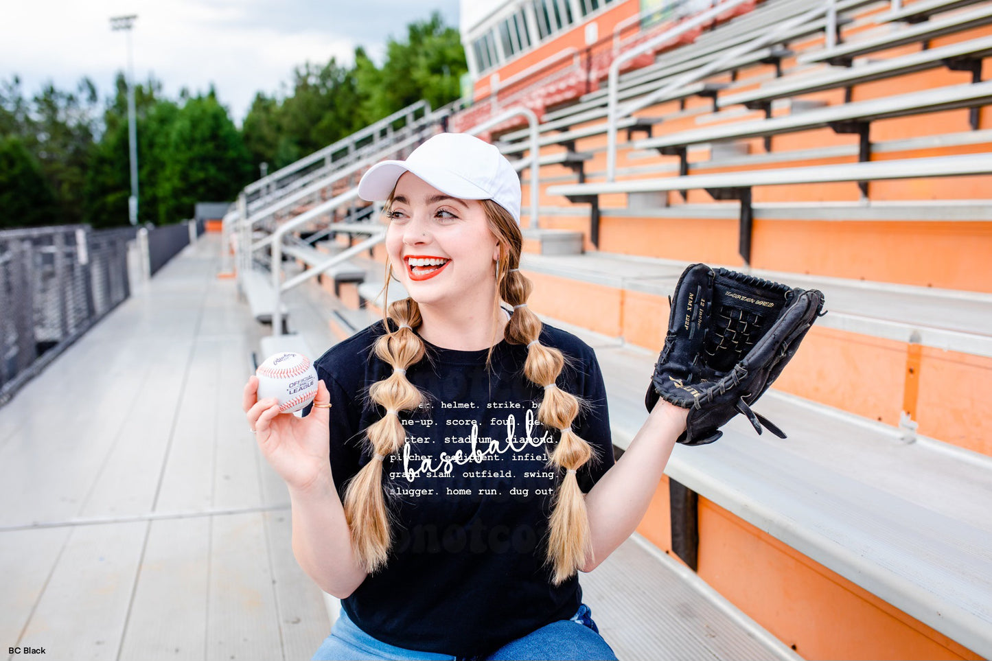 Baseball Typography graphic tee