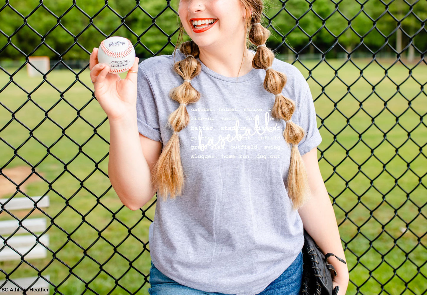 Baseball Typography graphic tee