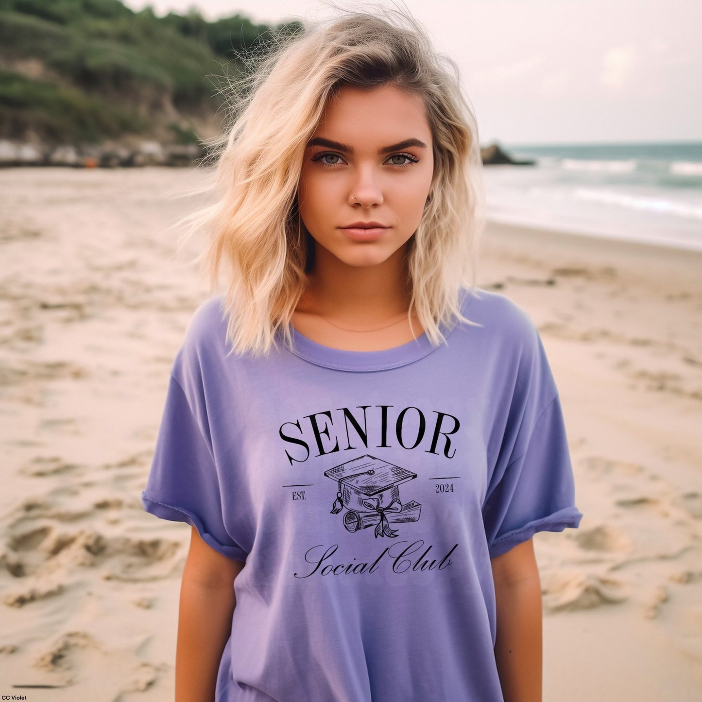 Senior Cap Black Graphic Tee