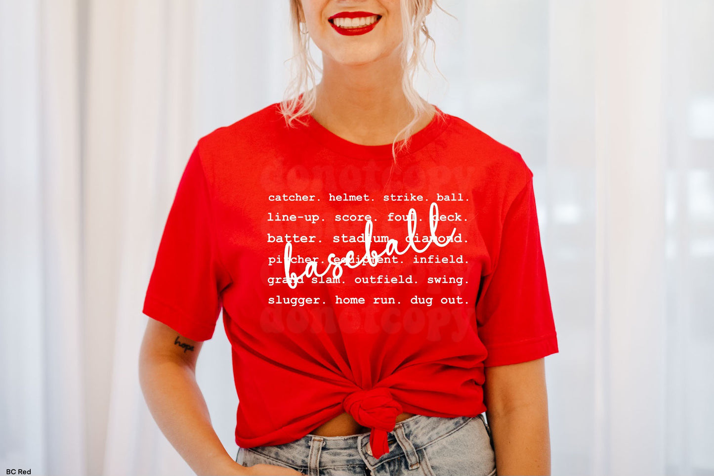 Baseball Typography graphic tee