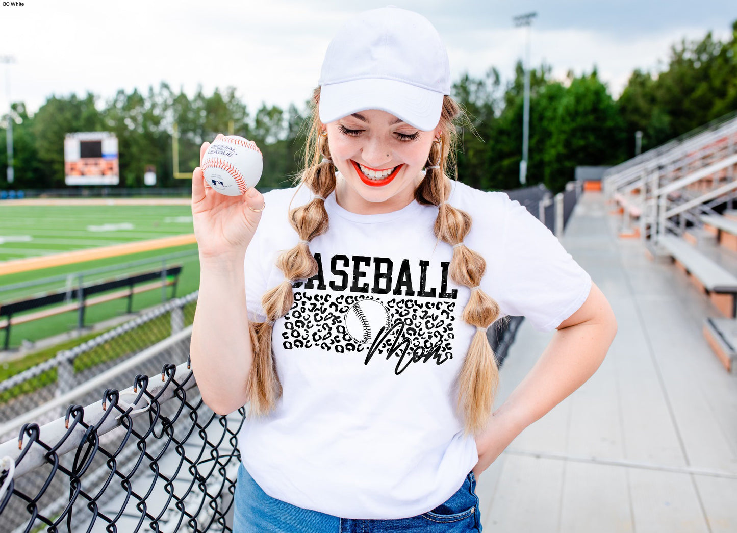 Leopard baseball mom
