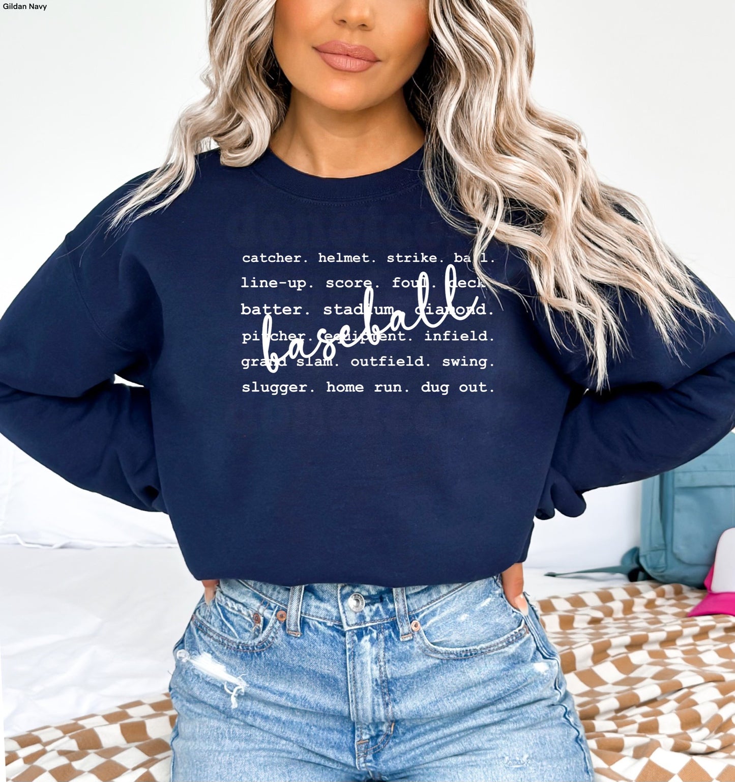 Baseball Typography graphic tee