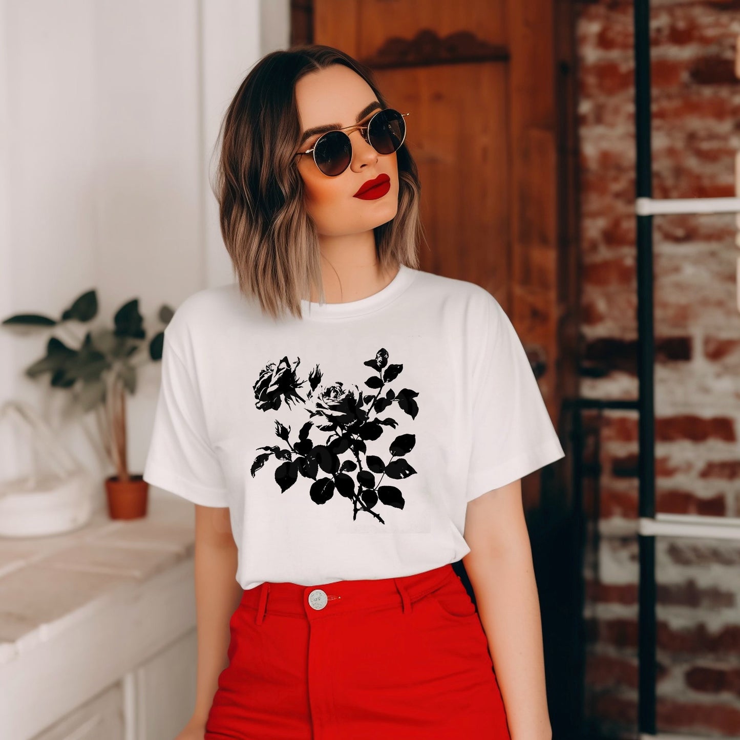Roses graphic tee