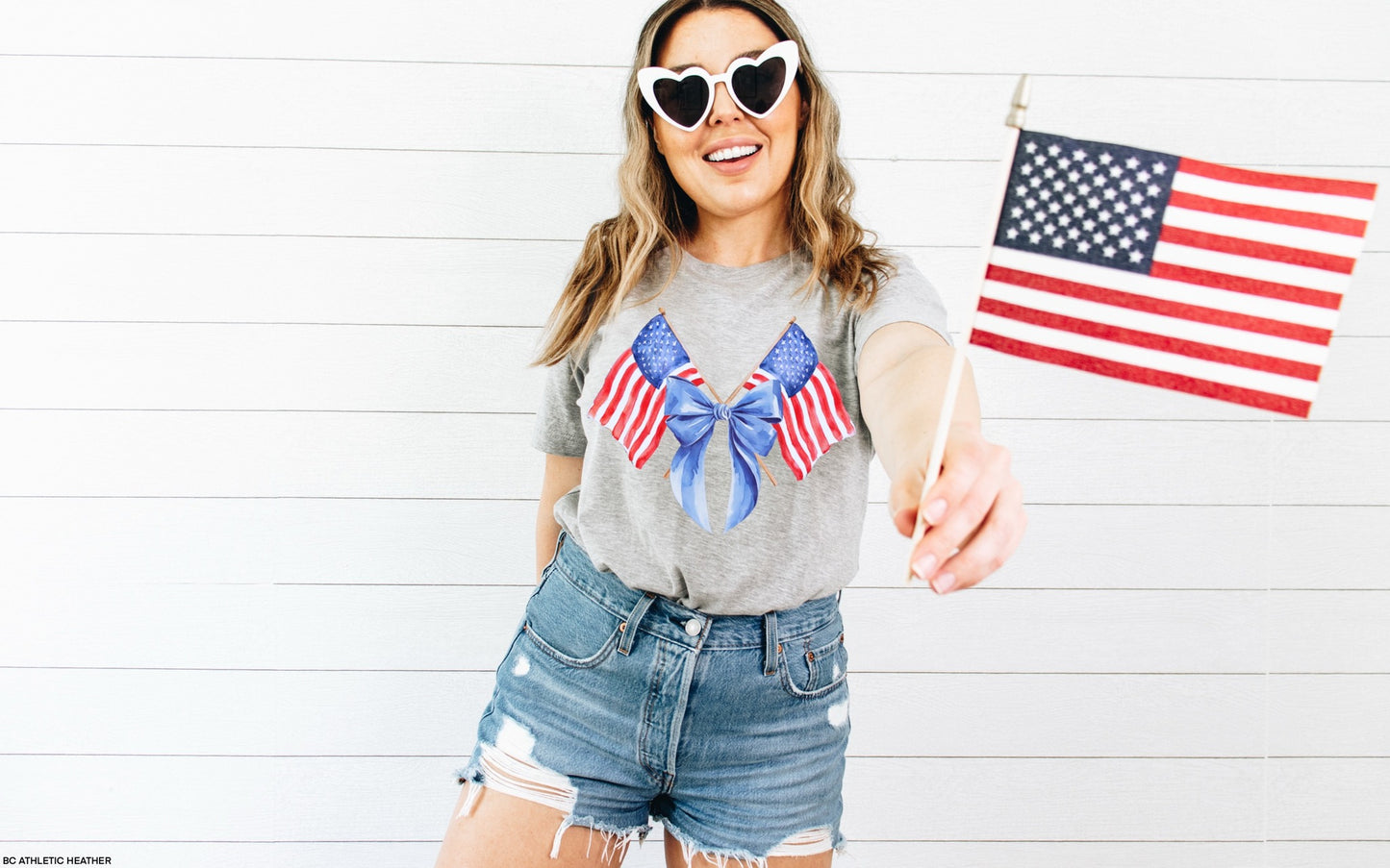 Flag with Bow Graphic Tee
