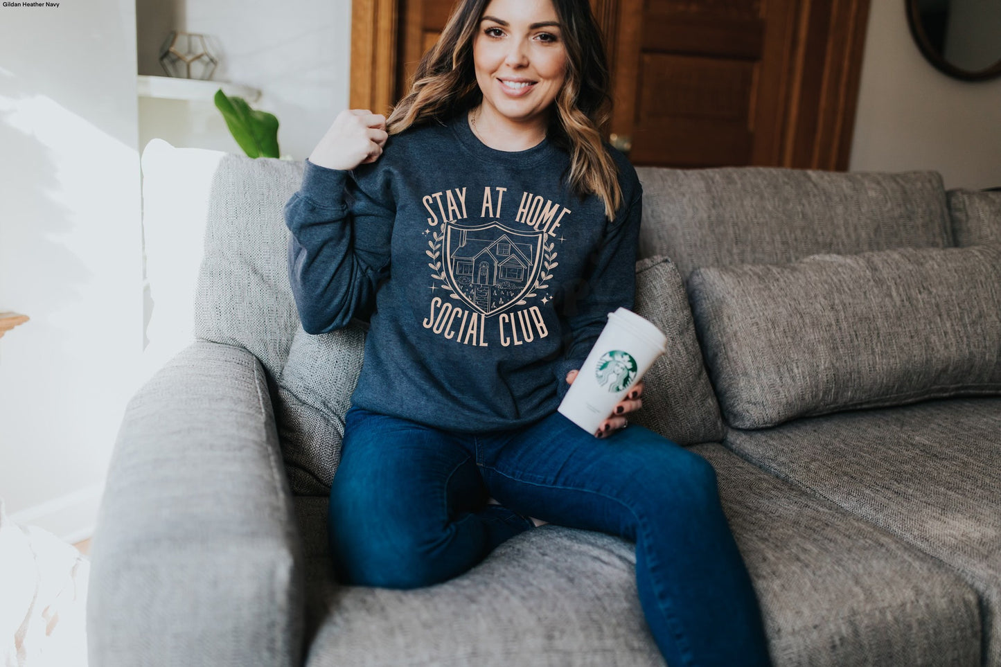 Stay at home social club graphic tee