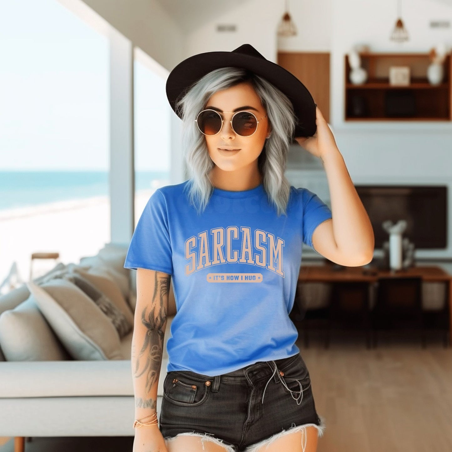 Sarcasm its how I hug graphic tee