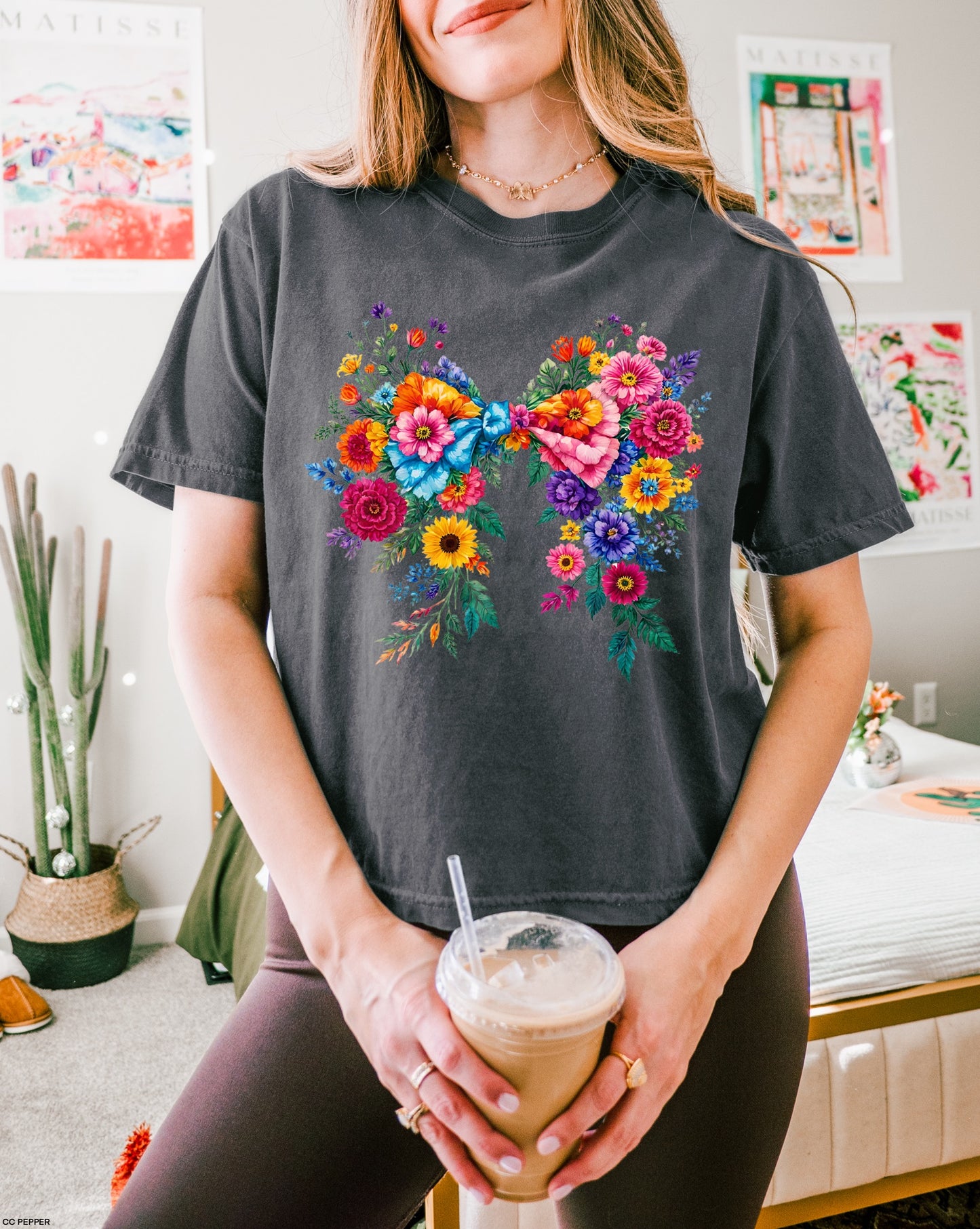 Floral Bow Graphic Tee