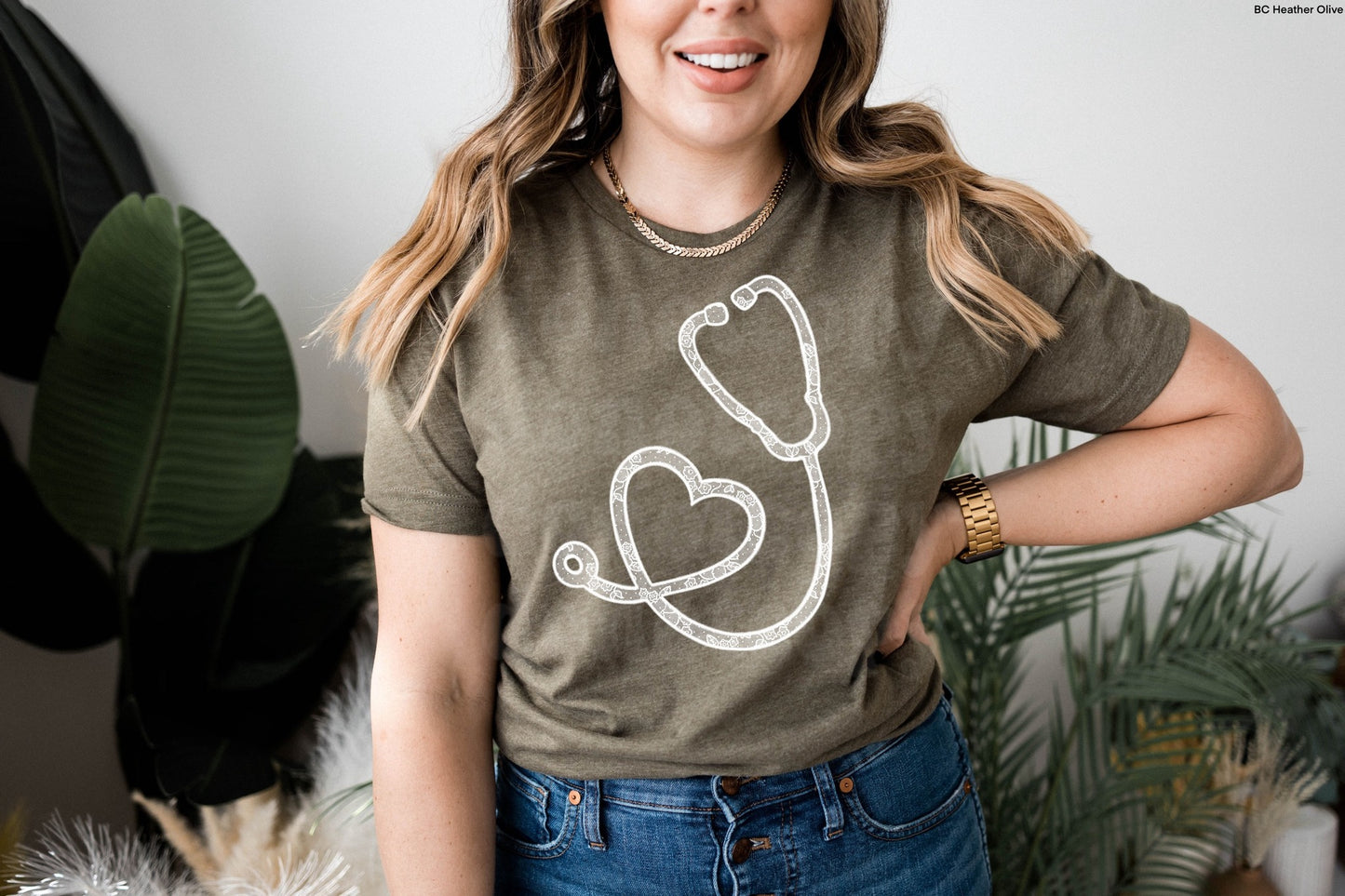 Lace Stethoscope Graphic Tee