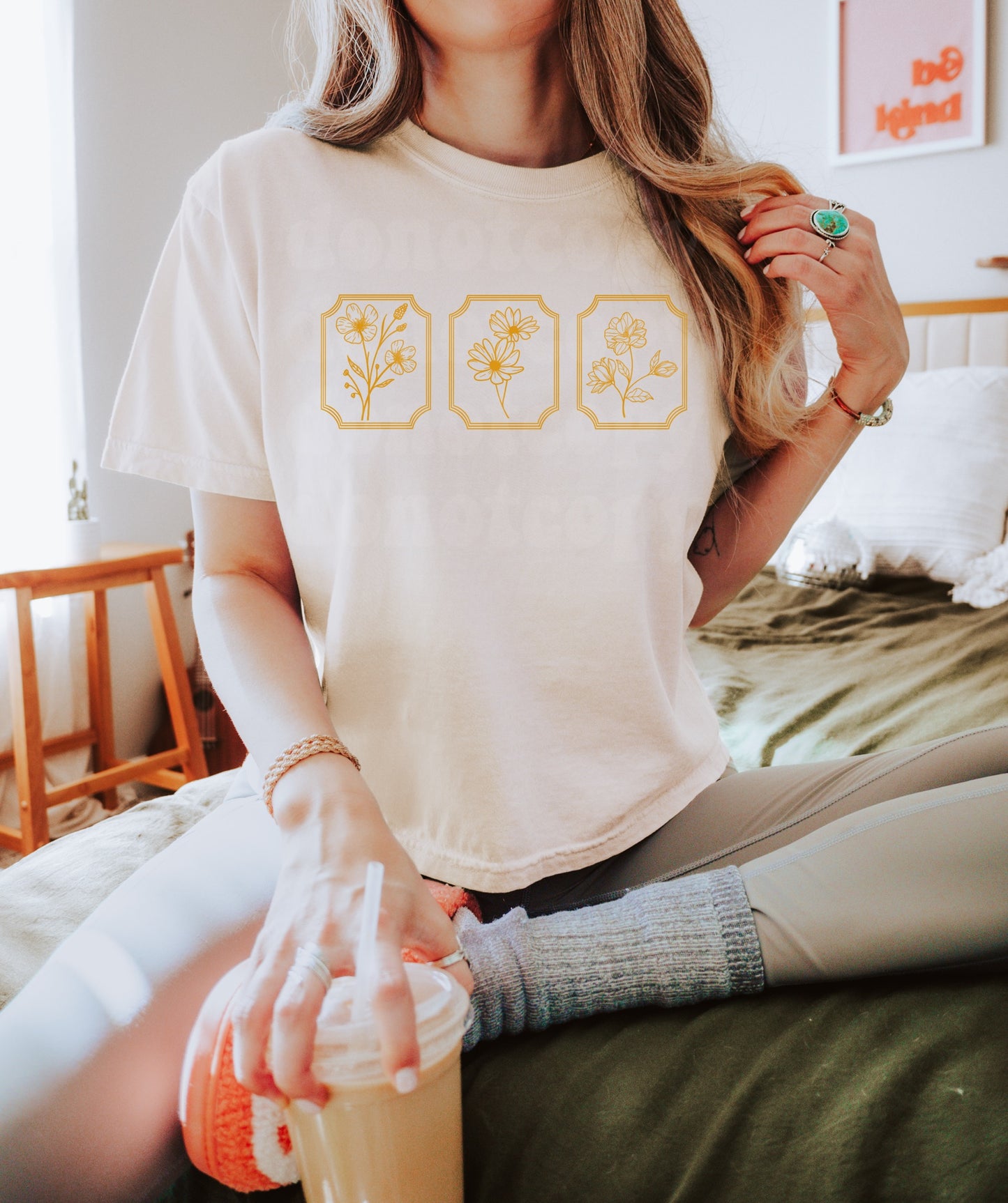Flower Squares Graphic Tee