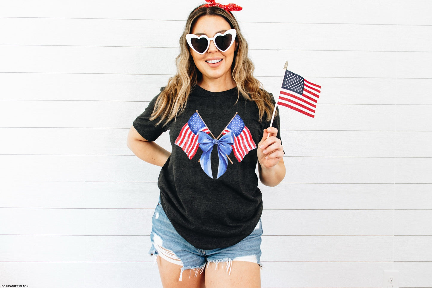 Flag with Bow Graphic Tee