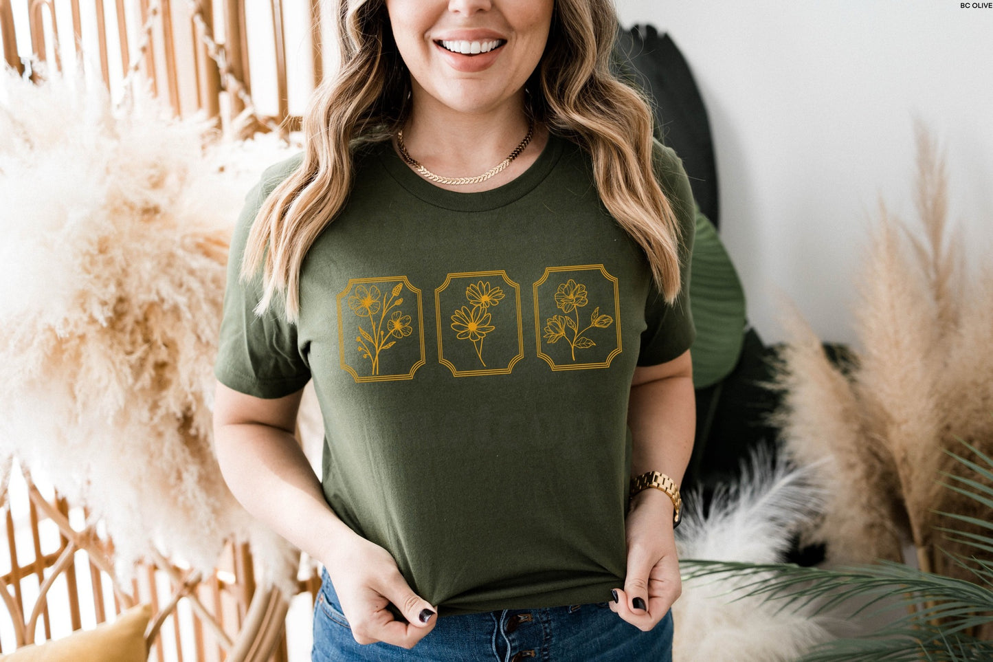 Flower Squares Graphic Tee