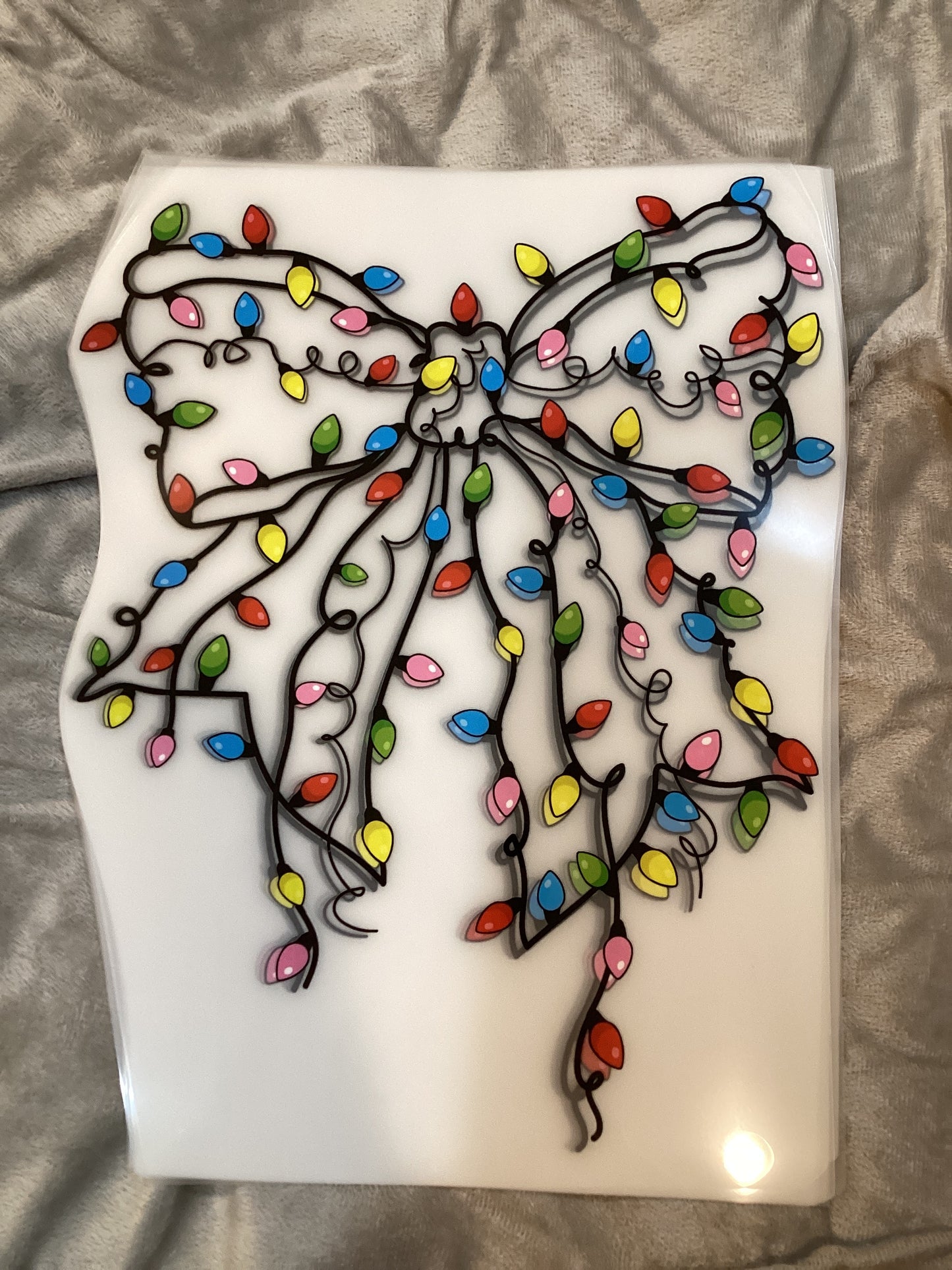 Christmas lights bow