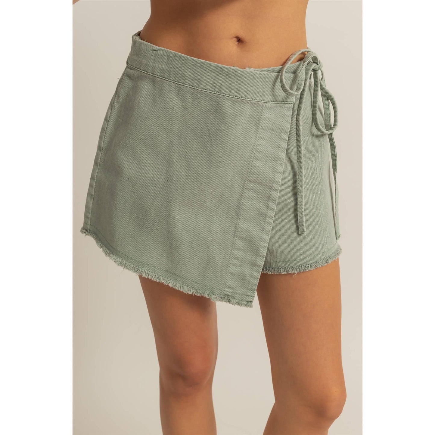 Self-Tie Waist Trendy Skort
