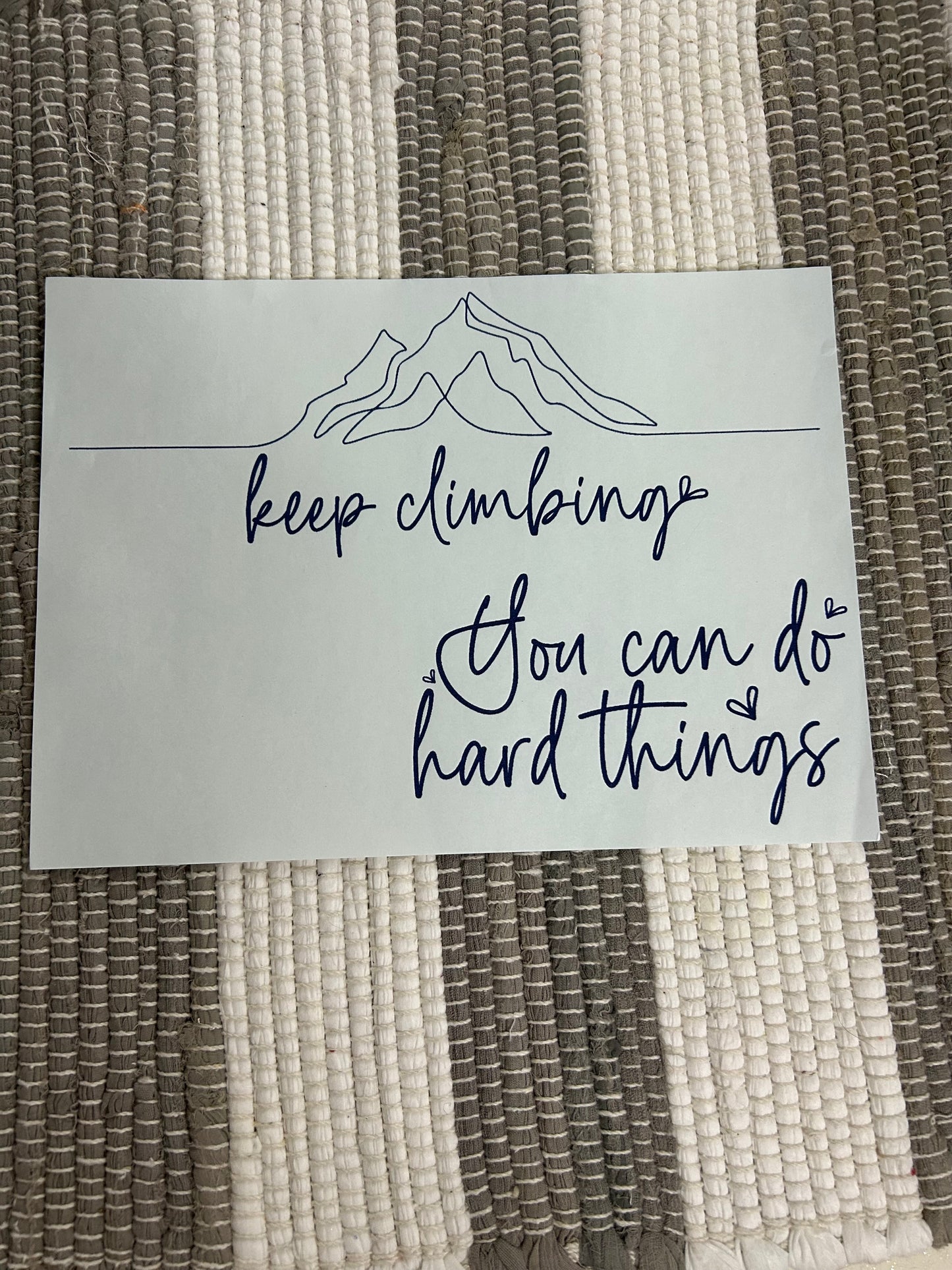 Keep climbing
