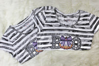 FAUX RHINESTONE BOO PUMPKIN GRAPHIC TEE