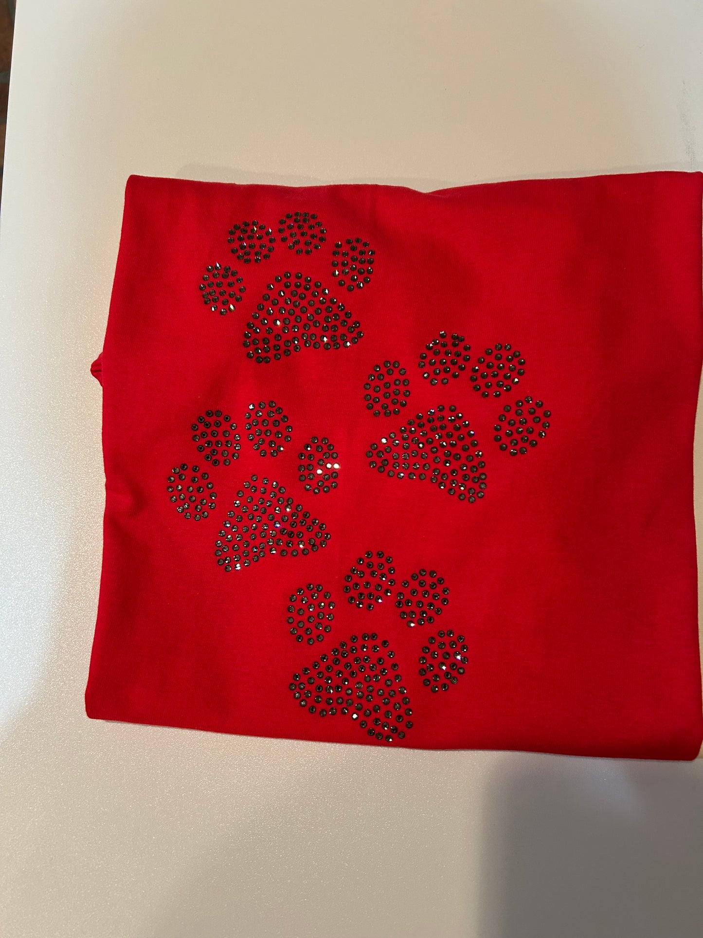 Rhinestone Paw graphic tee