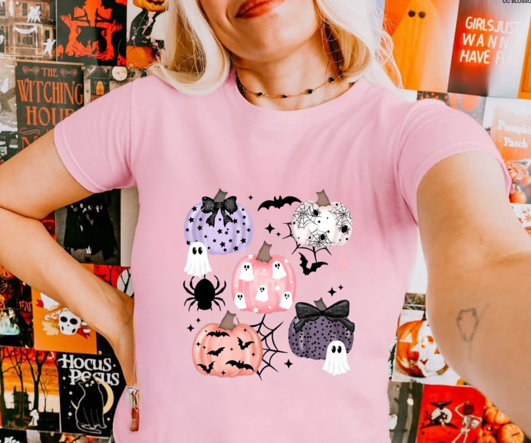 Pumpkin collage graphic tee
