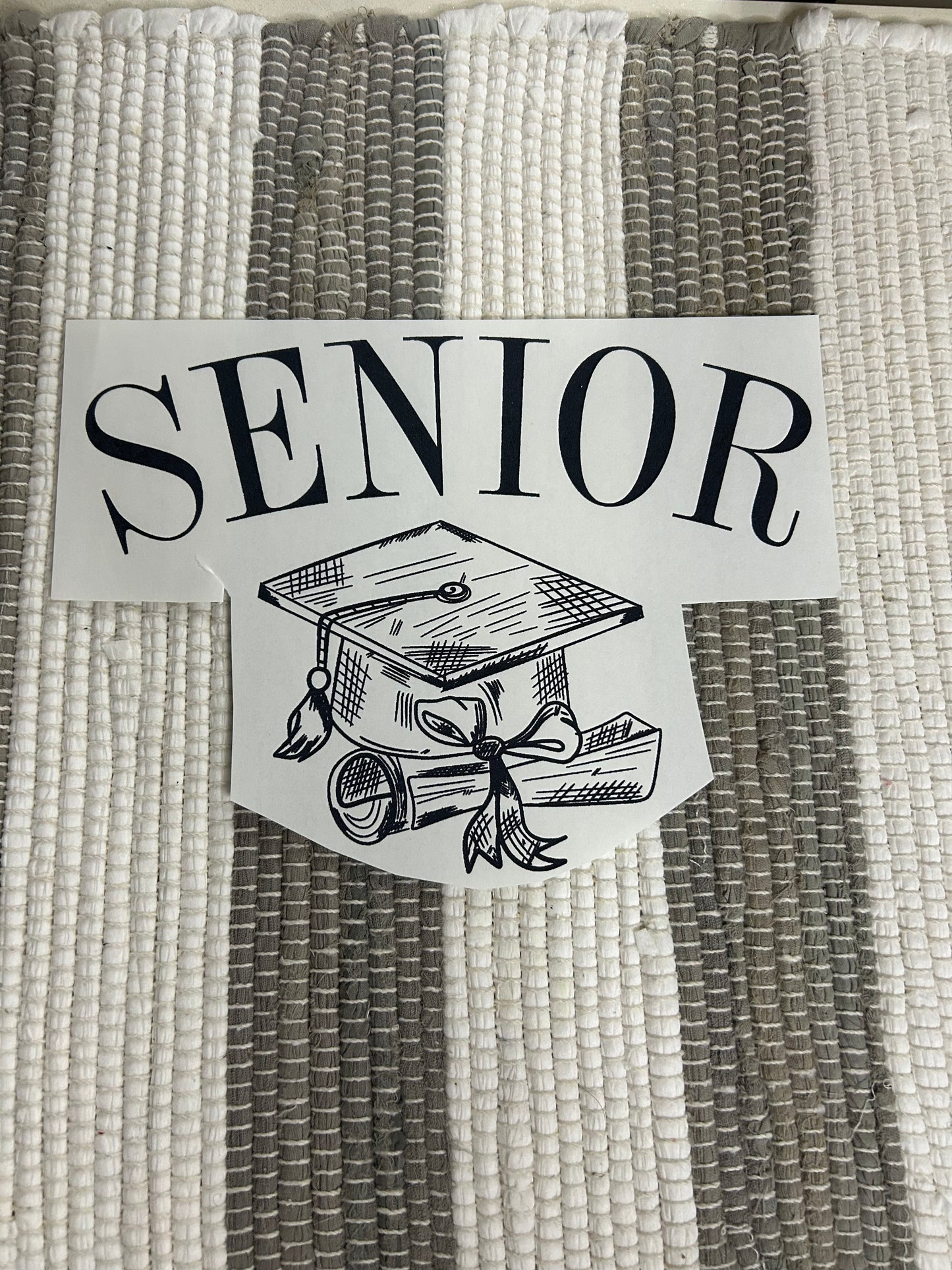 Black senior graduation cap