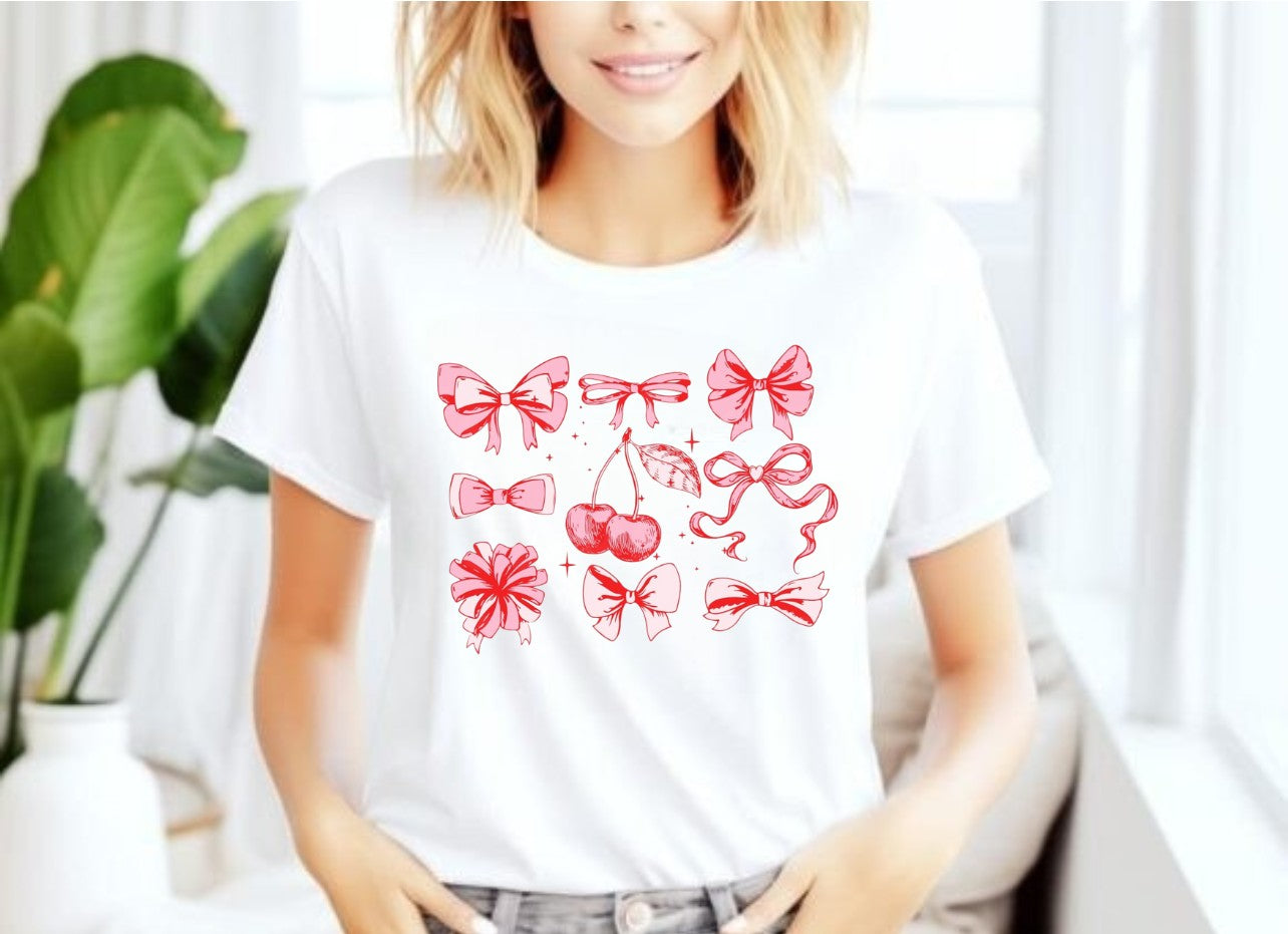 Bows and Cherries Graphic Tee
