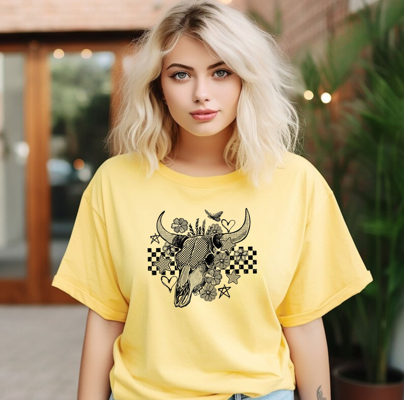 Retro Skull Graphic Tee
