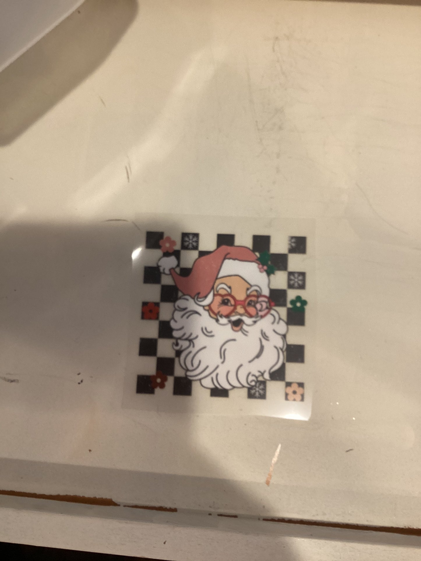 Checkered Santa pocket