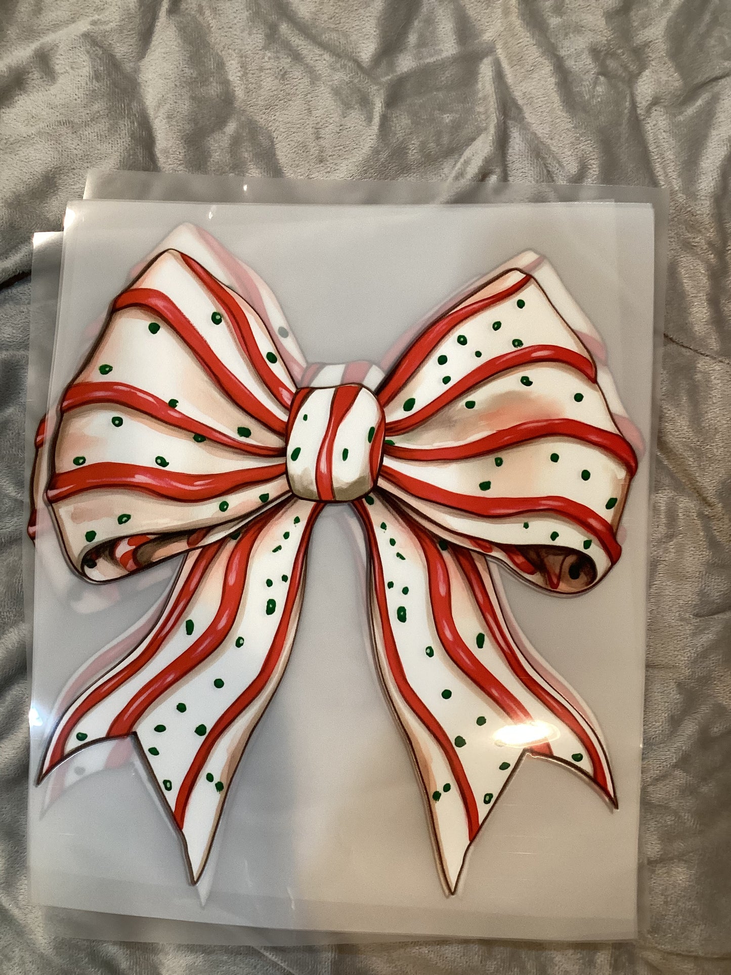 Christmas snack cake bow
