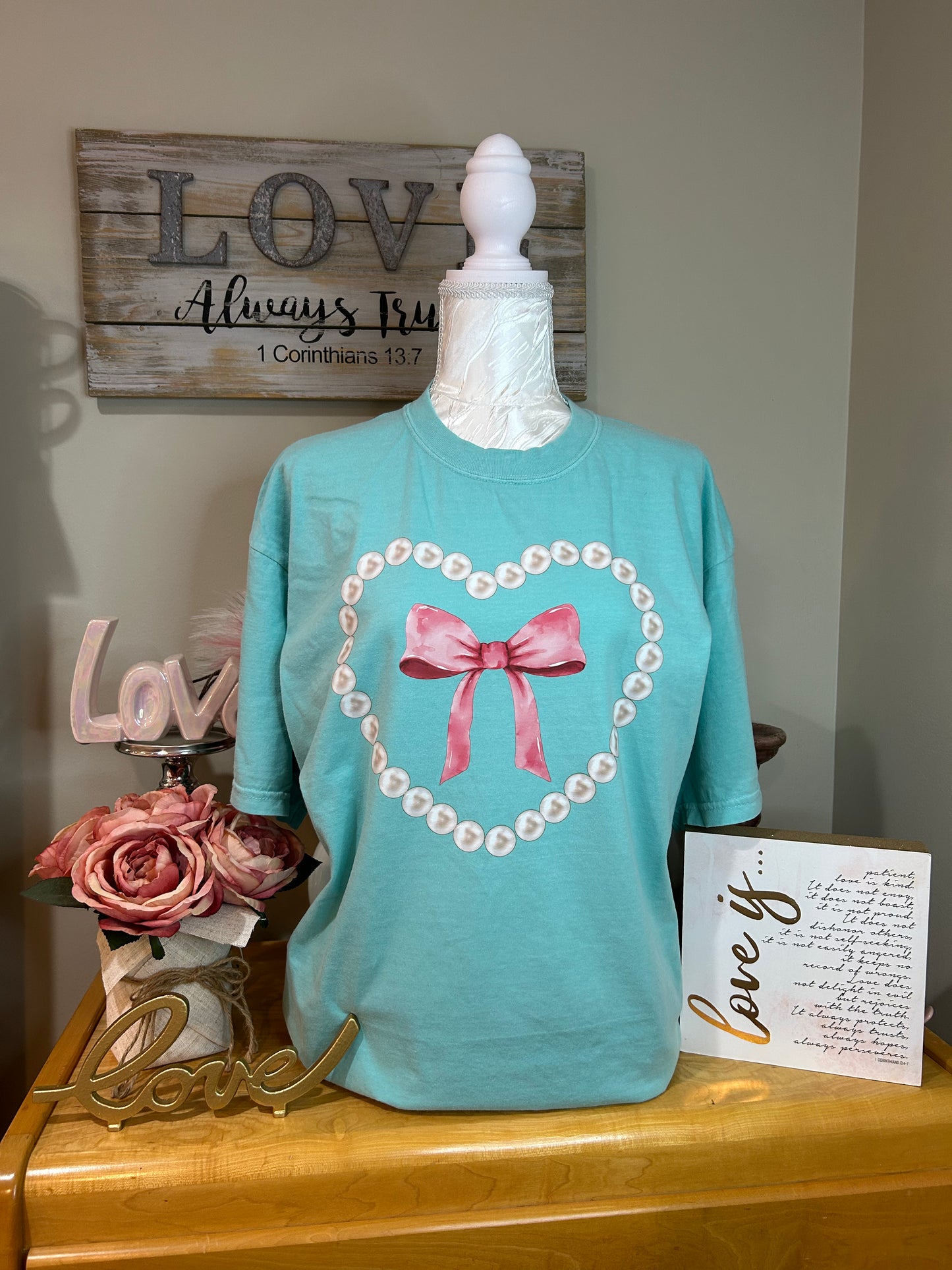 Pearl heart T-shirt