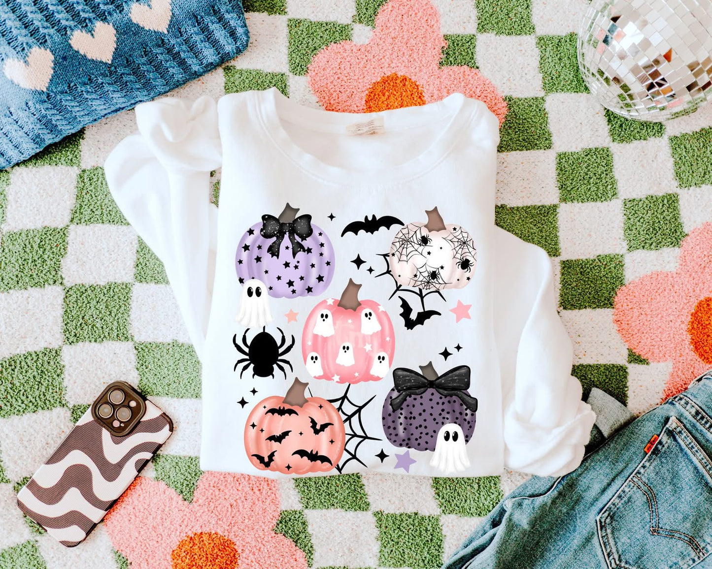 Pumpkin collage graphic tee