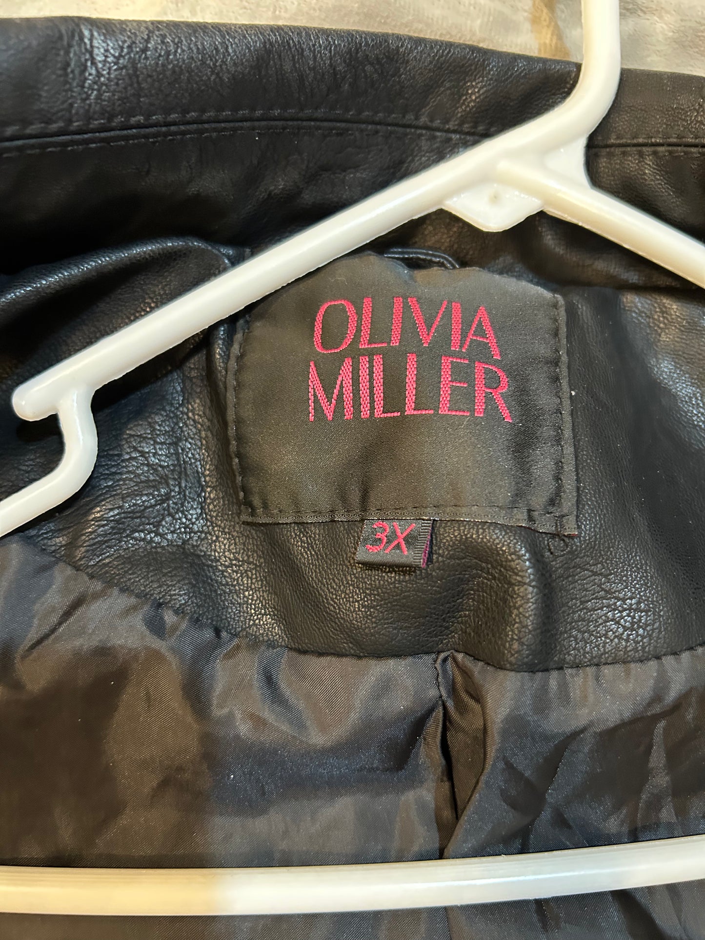 Womens Faux Leather Zip Up Moto Biker jacket