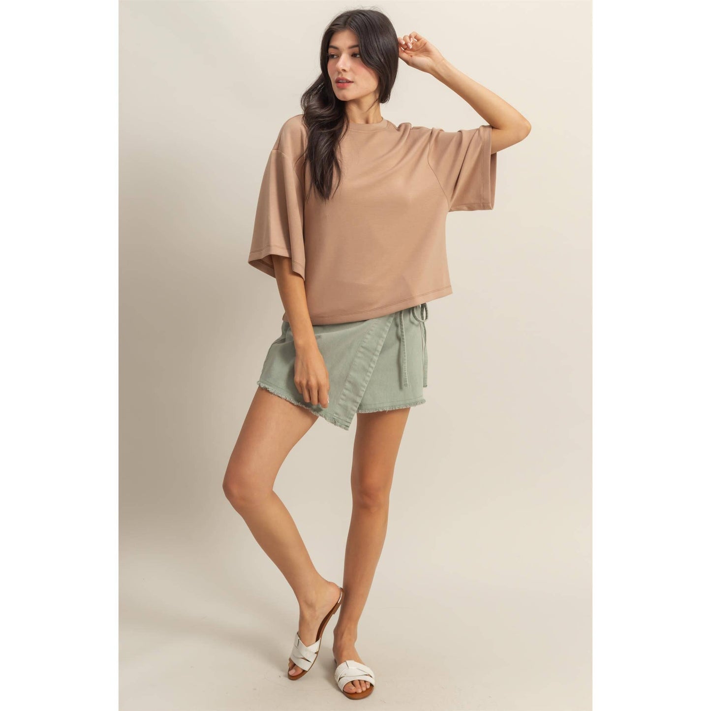 Self-Tie Waist Trendy Skort