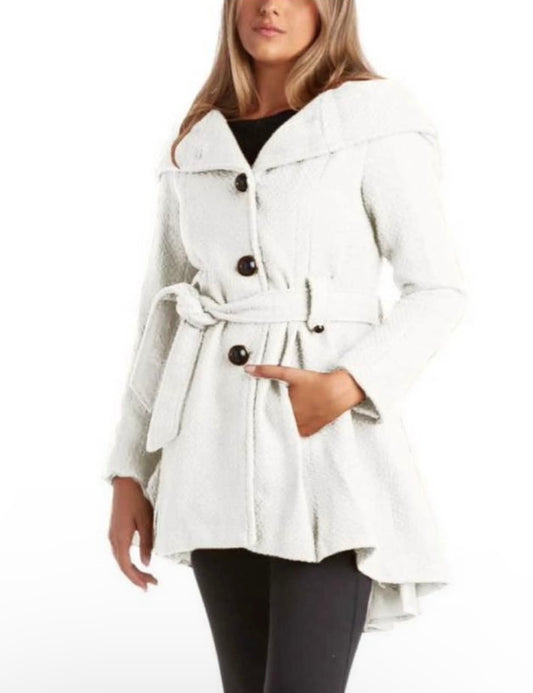 White wool coat