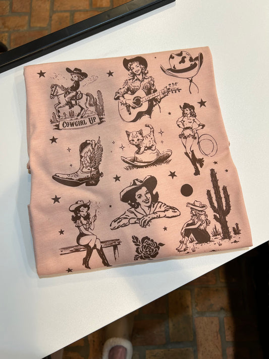 COWGIRL UP GRAPHIC TEE
