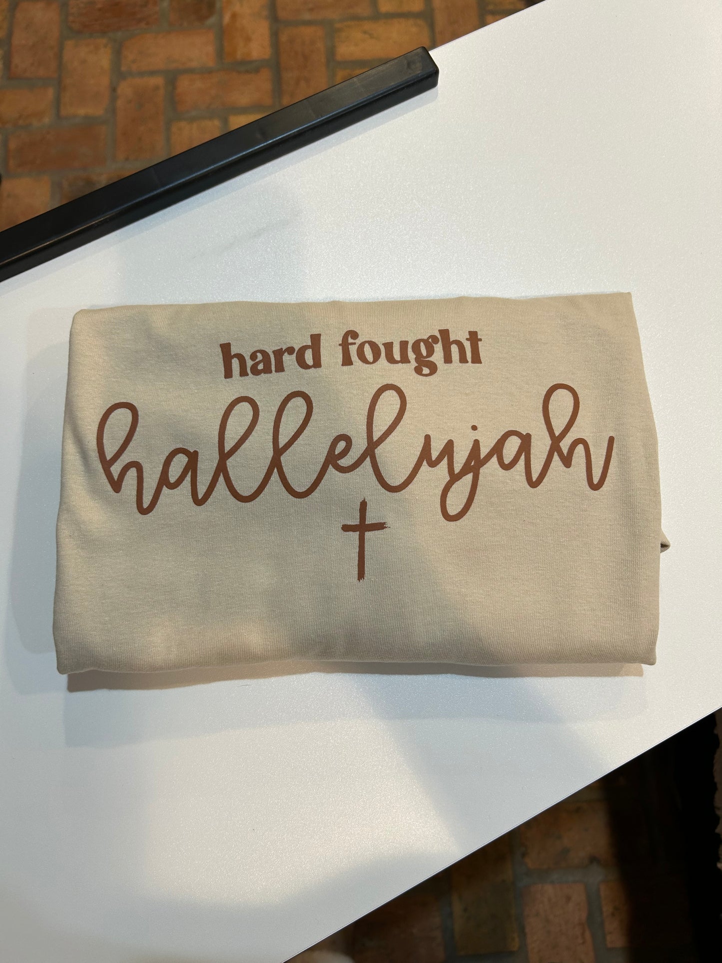 Hard fought hallelujah graphic tee
