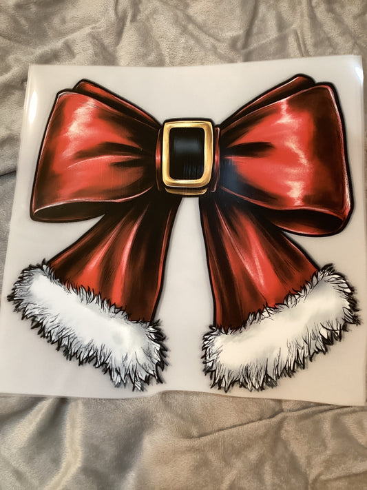 santa belt bow