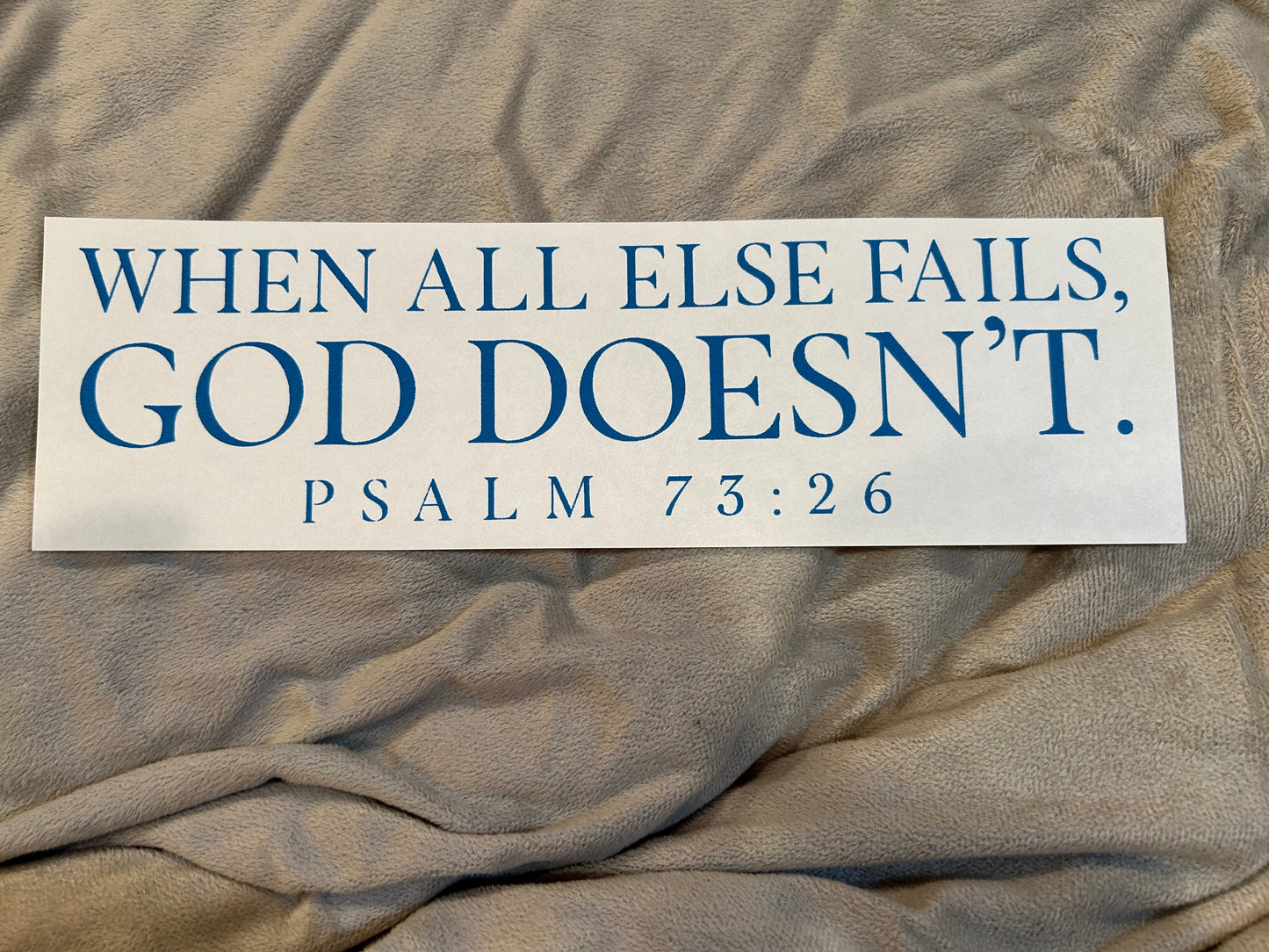 When all else fails God doesn’t