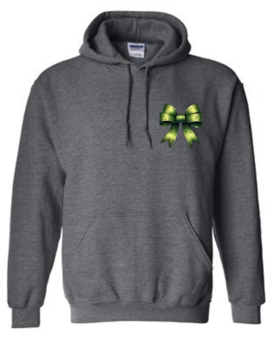 Pocket grinch bow sweatshirt and hoodie