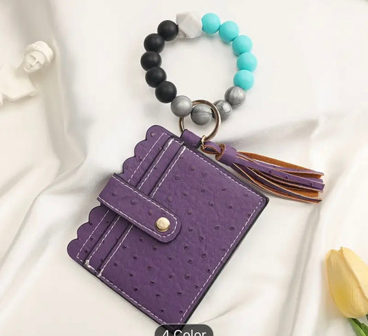 Purple wrist wallet