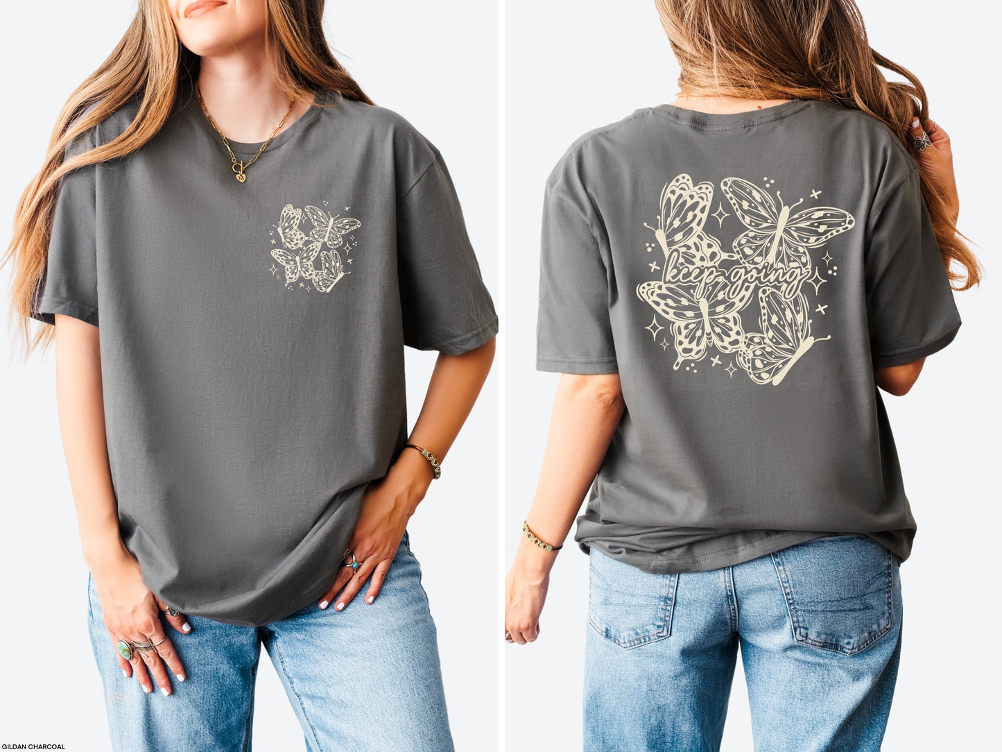 BUTTERFLY KEEP GOING GRAPHIC TEE