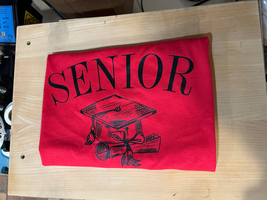 Senior Cap Black Graphic Tee