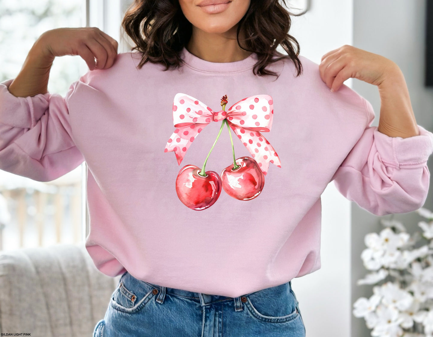 Cherries With Bow Graphic Tee