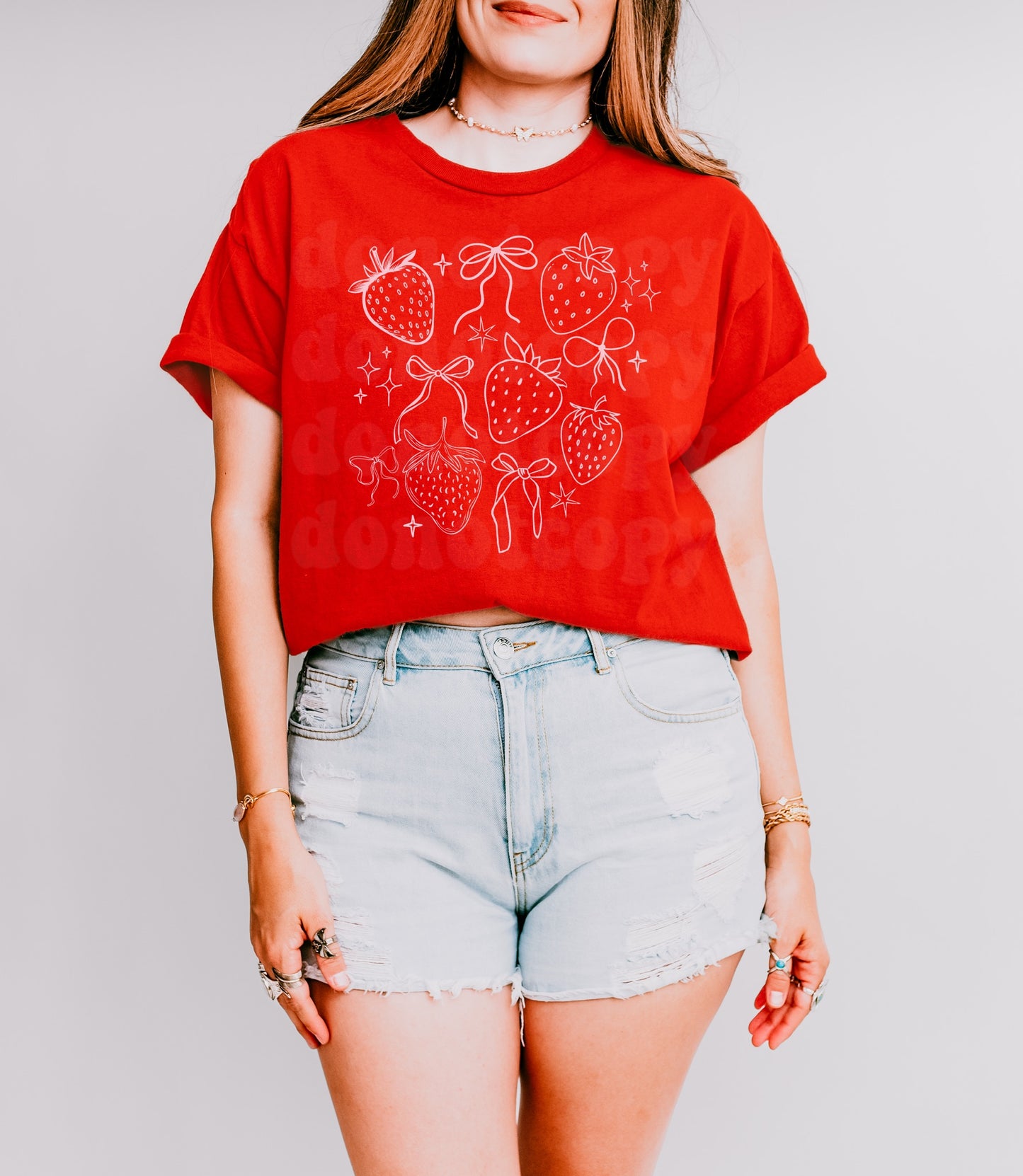 Strawberries and Bows Graphic Tee