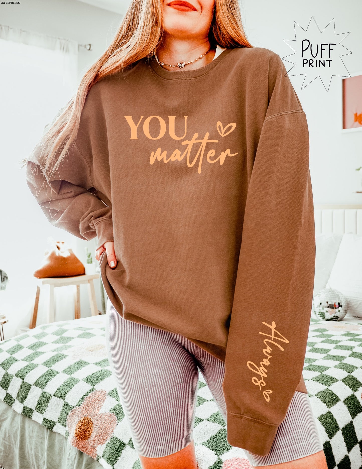 YOU MATTER ALWAYS PUFF PRINT GRAPHIC TEE