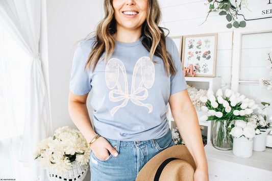 Lace Bunny Ears Graphic Tee