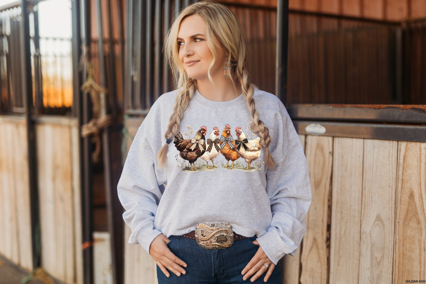Chickens with Bows Graphic Tee