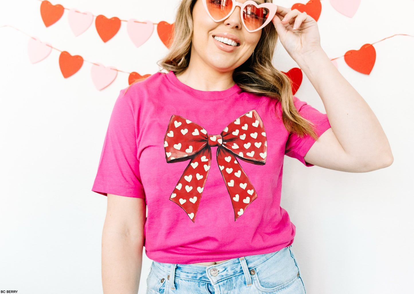 Red Heart Bow Graphic Tee